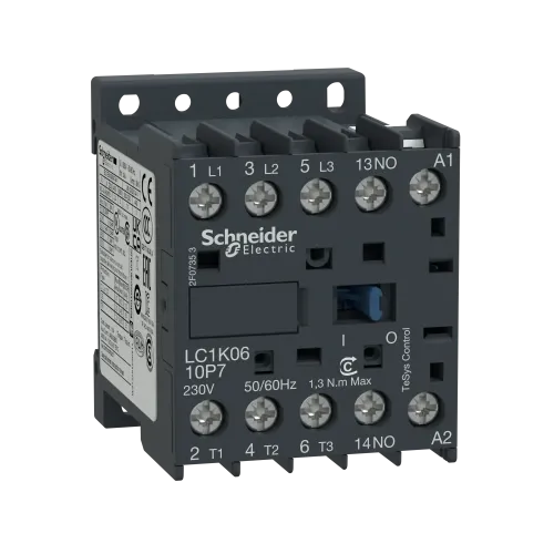 Контактор 9 A, катушка 220В AC, 3 полюса, LC1K0910M7 Schneider Electric