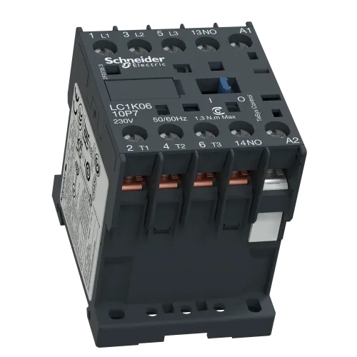 Контактор 9 A, катушка 220В AC, 3 полюса, LC1K0910M7 Schneider Electric
