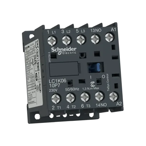 Контактор 9 A, катушка 220В AC, 3 полюса, LC1K0910M7 Schneider Electric