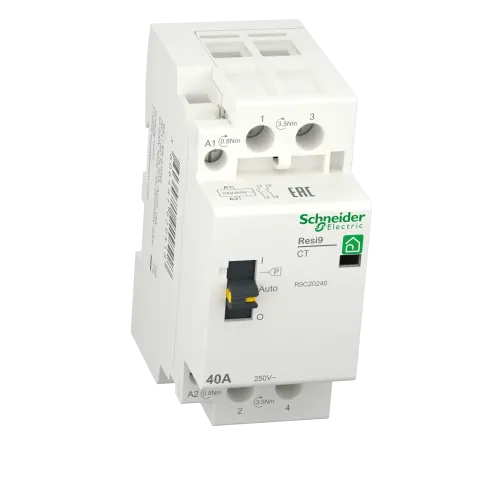 Контактор 40А, 2 полюса, Resi9 R9C20240 Schneider Electric