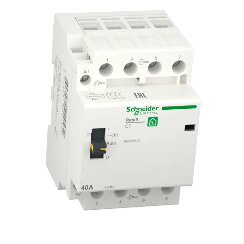 Контактор 40А, 4 полюса, Resi9 R9C20440 Schneider Electric