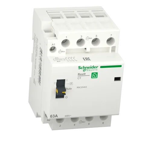 Контактор 63А, 4 полюса, Resi9 R9C20463 Schneider Electric