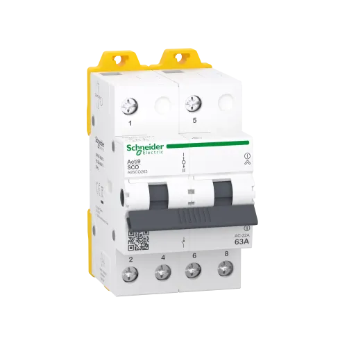 Переключатель ввода резерва 63А, 2 полюса, iSSW Acti9 Schneider Electric A9SCO263