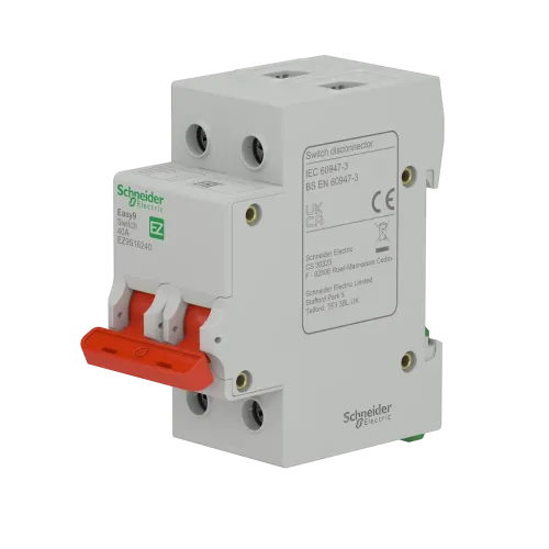 Выключатель нагрузки "І-О" 40 А, двухполюсный, EZ9S16240 Schneider Electric