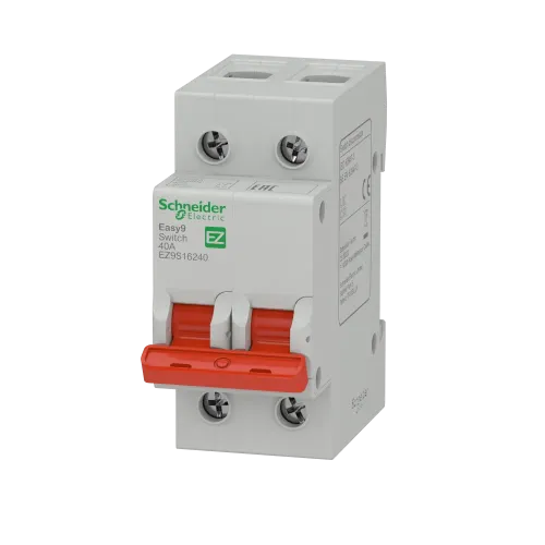 Выключатель нагрузки "І-О" 40 А, двухполюсный, EZ9S16240 Schneider Electric