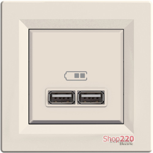 USB розетка, кремовый, EPH2700223 Schneider Electric Asfora