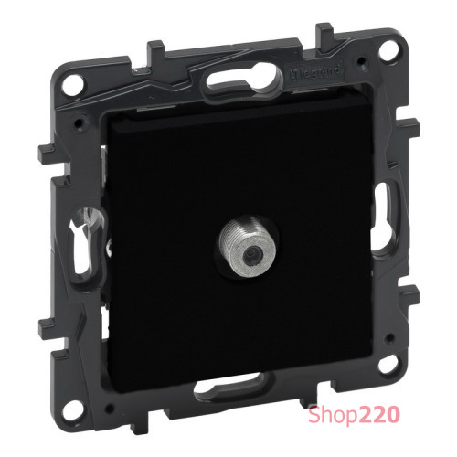 Розетка TV тип F "звезда", черный, Niloe Step Legrand 863575B