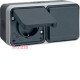 Розетка с заземлением двойная, IP55, накладная, серый, W.1 Berker 47843515