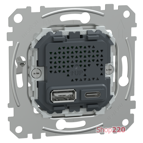USB-розетка тип A+C, 21Вт, с поддержкой PD MEG4366-0140