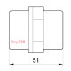 Изолятор пластиковый без крепления (под болт М8), e.bus.sm.stand.51.bk Enext s054011