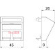 Панель для двух модулей RJ45 R&M наклонная, 45х45, белый, 6119298 Obo Bettermann