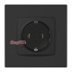 Розетка электрическая, антрацит soft-touch, PLK0511241 Plank Electrotechnic