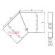 Поворот 45° 500х50 мм, оцинкованный 450-5