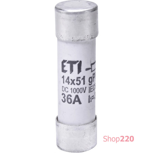 Предохранитель 36А gPV 14x51, 1000В, ETI 2637115