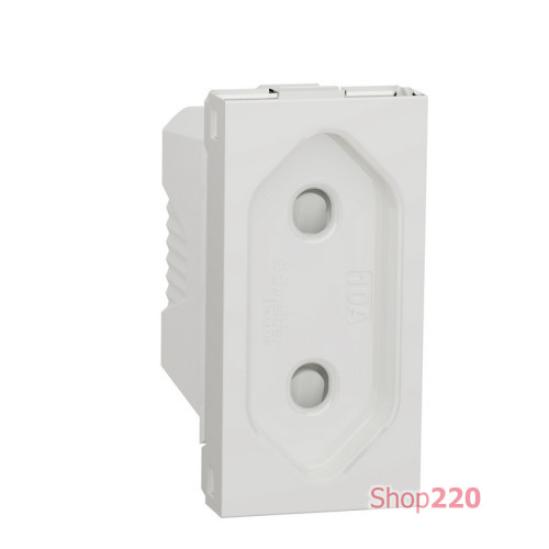Розетка без заземления, белый, 1 модуль, Unica New Schneider NU303118