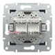 Розетка компьютерная RJ-45 двойная, антрацит, EPH4400171 Asfora Schneider