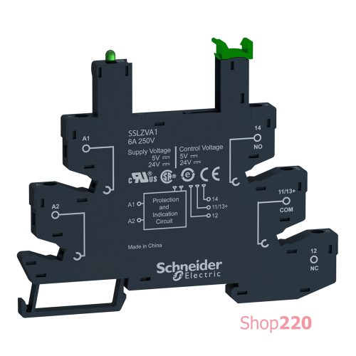 Цоколь пружинный для SSL, =24В SSLZRA1