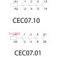 Контактор миниатюрный CEC 07.10 24V AC (7A; 4kW; AC3) ETI 4641050