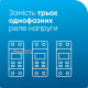 Реле напряжения 3-х фазное Зубр 40А, ZUBR D6-40 red