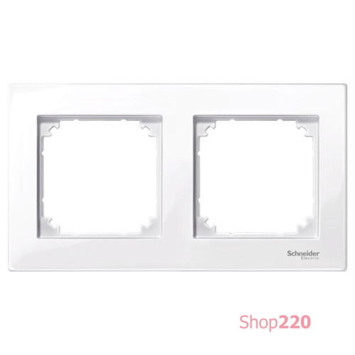Рамка 2 поста, активный белый, Merten M-PLAN MTN515225