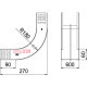 Вертикальная секция 90° внутренняя 60х600 мм, FS (18-22 мкм) 7007029