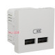 Розетка USB для зарядки, двойная, белый, 2 модуля, Unica New Schneider NU341818