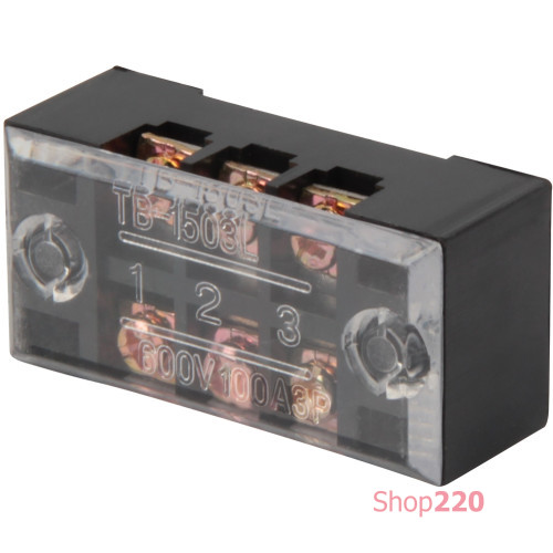 Клеммная колодка защищенная 100А, 3 полюса, e.tc.protect.100.3 Enext p056023