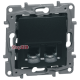 Розетка телефонная RJ-11 и компьютерная RJ-45, антрацит, 672652 Legrand Etika