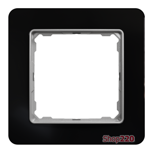 Рамка 1 пост, черное стекло, Sedna Design SDD361801