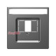 Накладка HDMI или аудио розетки, нержавеющая сталь, Merten MTN4250-6036