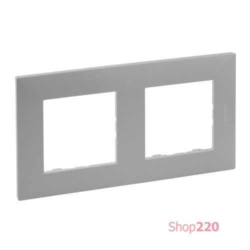 Рамка 2 поста, сталь, Niloe Step Legrand 863492