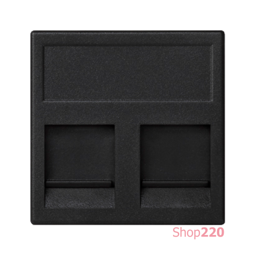 Адаптер для двух модулей Keystone, 2 модуля, черный, К45 Simon KB76/14