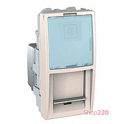 Мех. компьютерной розетки 1 мод. RJ45 (кат. 6), MGTP, сл. кость, MGU3.414.25 Schneider Unica