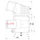 Силовая вилка стационарная 2Р+Z, 250В, 16A, IP44, Tarel 3629-220