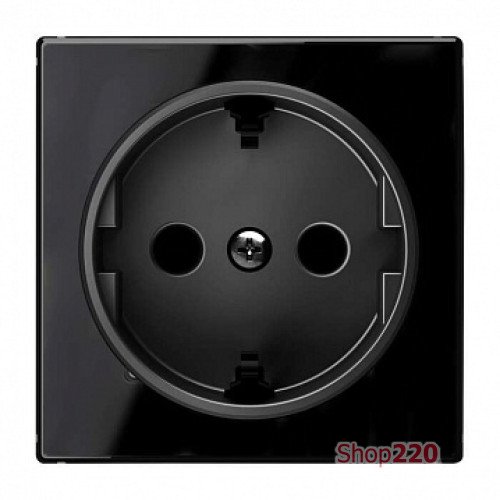 Накладка розетки, черное стекло, Sky ABB 8588 CN
