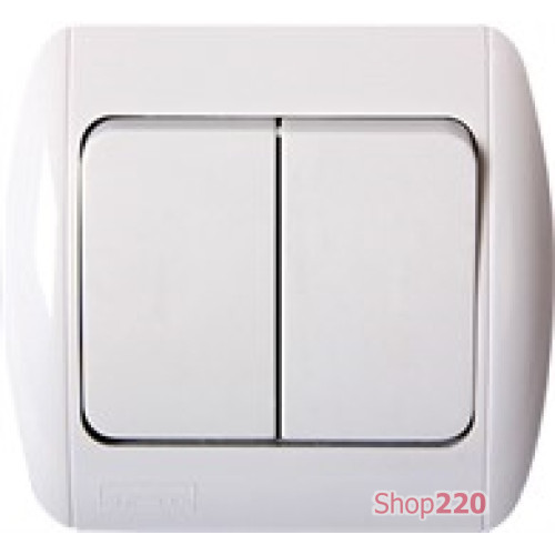 Выключатель лестничный двухклавишный с рамкой, e.install.stand.812/2 Enext s035050