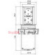 Выдвижной блок розеток Bachmann Elevator 220В + 2xRJ45