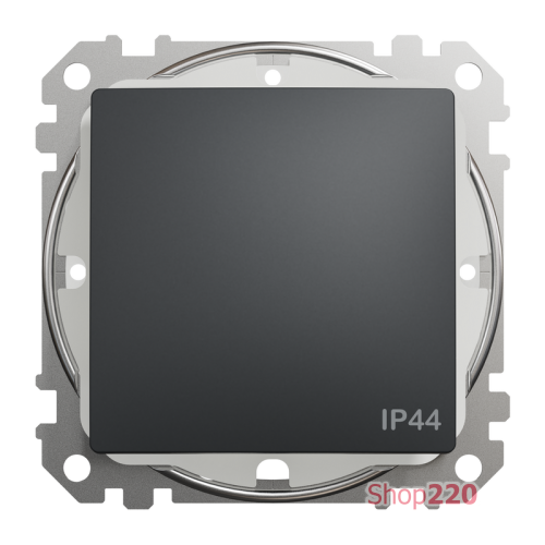 Выключатель влагозащищенный IP44, черный, Sedna Design SDD214106