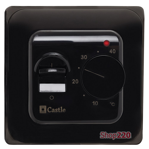 Терморегулятор механический для теплых полов Castle RTC 70.26 Black