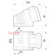 Силовая розетка стационарная 2Р, 24В, 16А, IP44, Tarel 2322-126