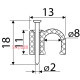 Скоба черная CHR-8 мм круглая (100 шт.) A0150030038