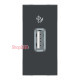 Розетка USB для зарядки, антрацит, 1 модуль, Unica New Schneider NU342854