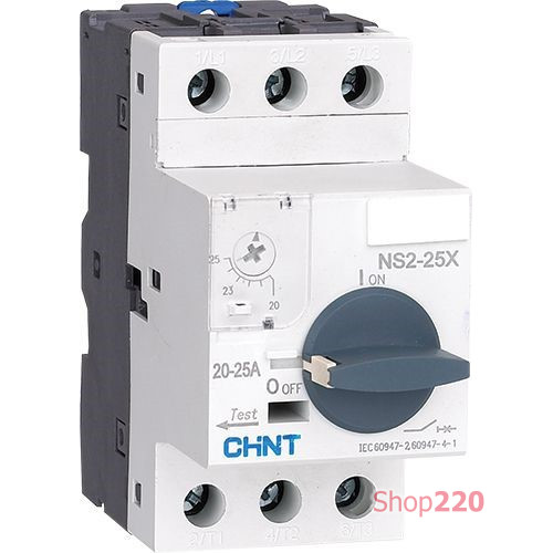Автомат защиты двигателя 6-10A с поворотной ручкой, NS2-25X Chint 495185