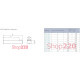 Розеточный блок на 6 (7) розеток К45, белая заглушка, Ofiblock COMPACT Simon KFC206/9
