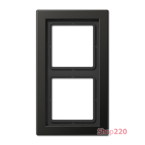 Рамка 2 поста, антрацит, Jung LS Design (металл) ALD2982AN
