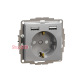 Розетка электрическая с USB тип А+А, алюминий, Sedna Design SDD113052