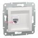 Розетка комп'ютерна RJ45 кат.6, білий, Schneider Asfora