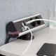 Блок розеток на стол 220В + USB + RJ45, алюминий/черный, Axessline Desk Kondator