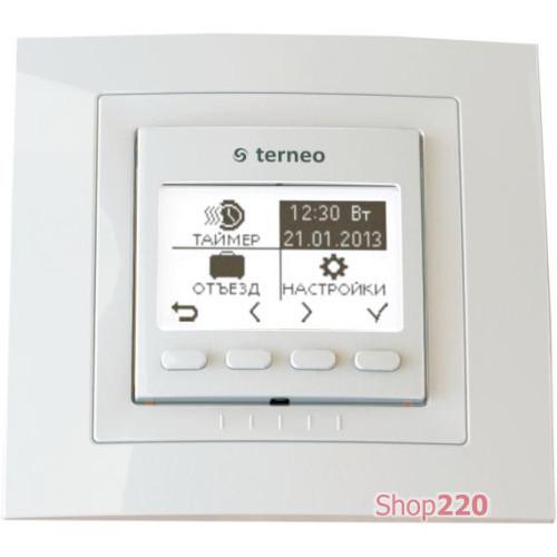 Терморегулятор недельный программируемый terneo pro, белый