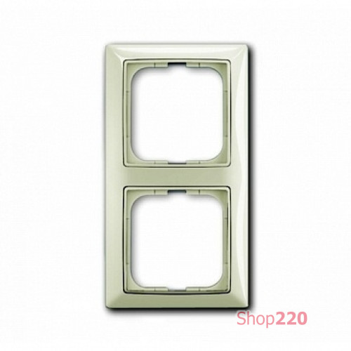 Рамка 2 поста, белый шале, ABB 2512-96-507 Basic 55